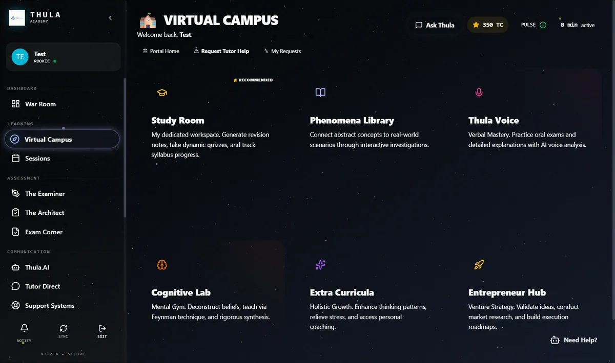 Unified Academic Homeroom — 6 Specialized Pillars Across 30+ Subjects